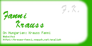 fanni krauss business card